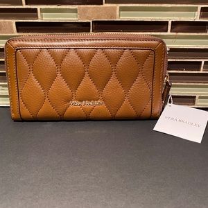 Vera Bradley Quilted Georgia Wallet Cognac